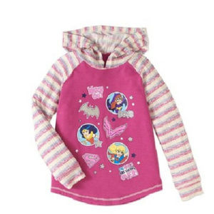 Hoodie top girls size 10-12 DC Super Heroes HIS International